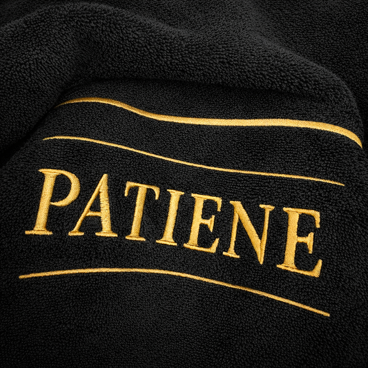 Patiene Svart Badhandduk