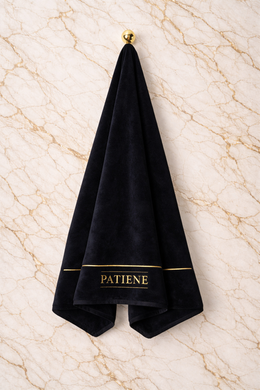 Patiene Svart Badhandduk